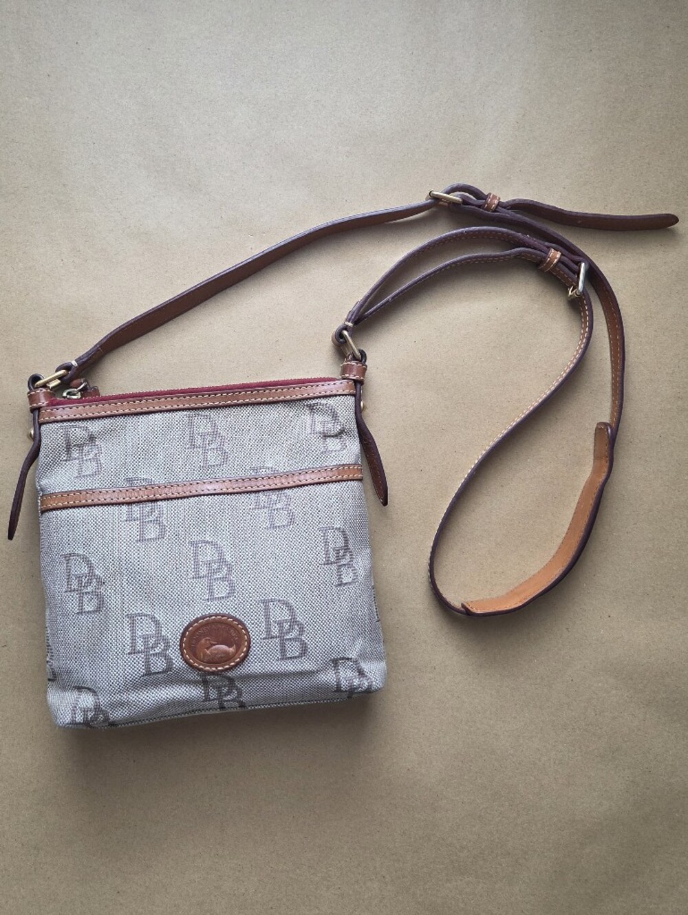 Dooney & Bourke Signature Jacquard Florentine Crossbody With Monogrammed Design